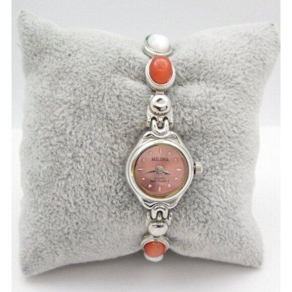 Women Milona Quartz WR Analog 17mm Round Watch (H577) "New Battery" - Picture 1 of 10